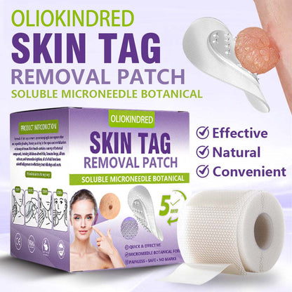 Oliokindred® Soluble Microneedle Botanical Skin Tag Removal Patch