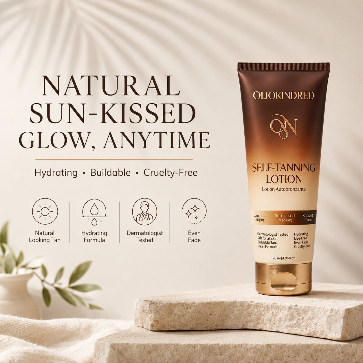 Last Day Buy 1 Get 1 Free OLIOKINDRED Self Tanner Body Lotion