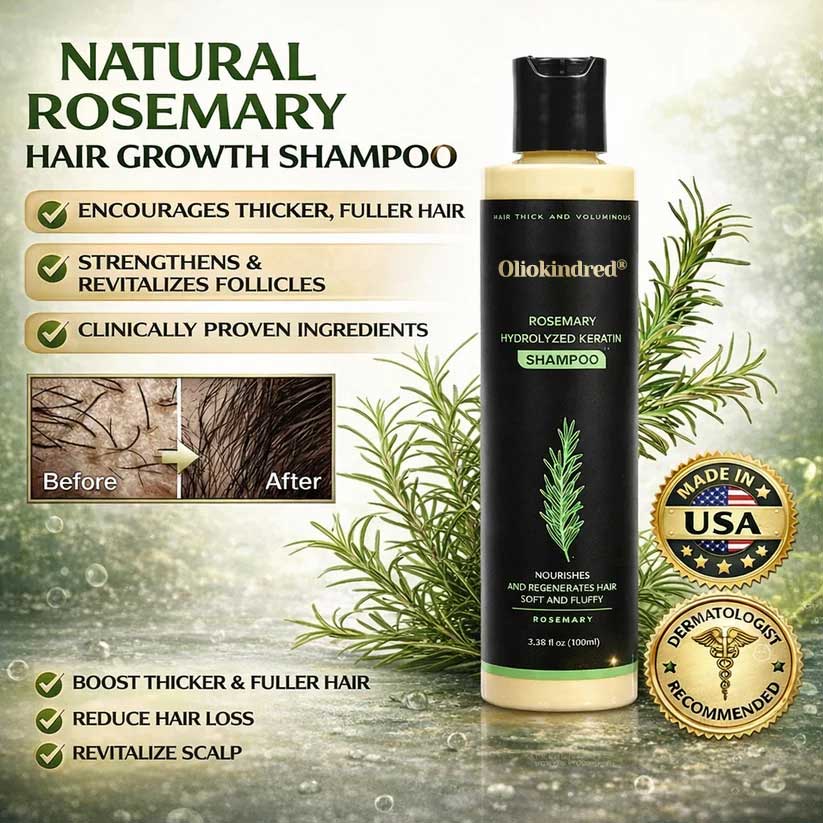 🔥LAST DAY 50% OFF - 🌿OLIOKINDRED® Organic Rosemary Hair Growth Shampoo