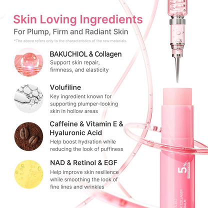 Last Day Buy 1 Get 1 Free OLIOKINDRED Korean BAKUCHIOL Pink Collagen Volume Multi Balm