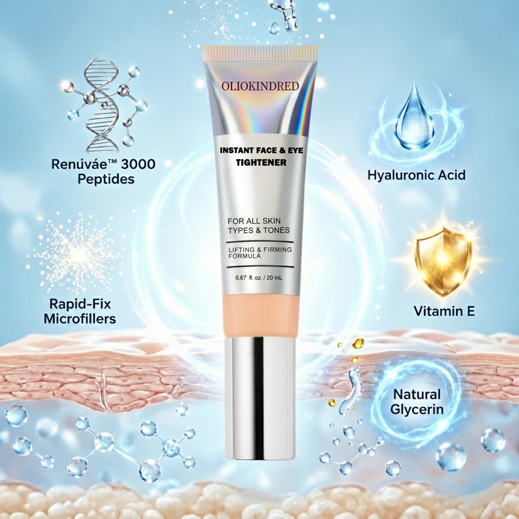 OLIOKINDRED™ Instant Face Temporary Tightener – Instant visible results in 30 seconds