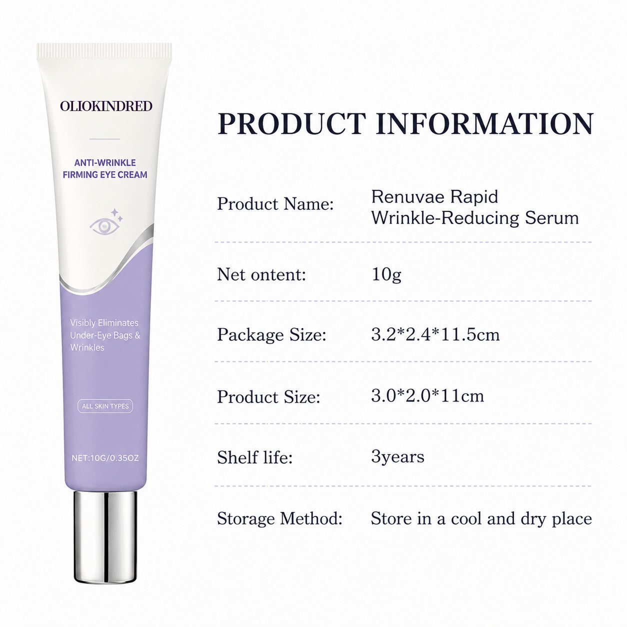 OLIOKINDRED™ Instant Face Temporary Tightener – Instant visible results in 30 seconds