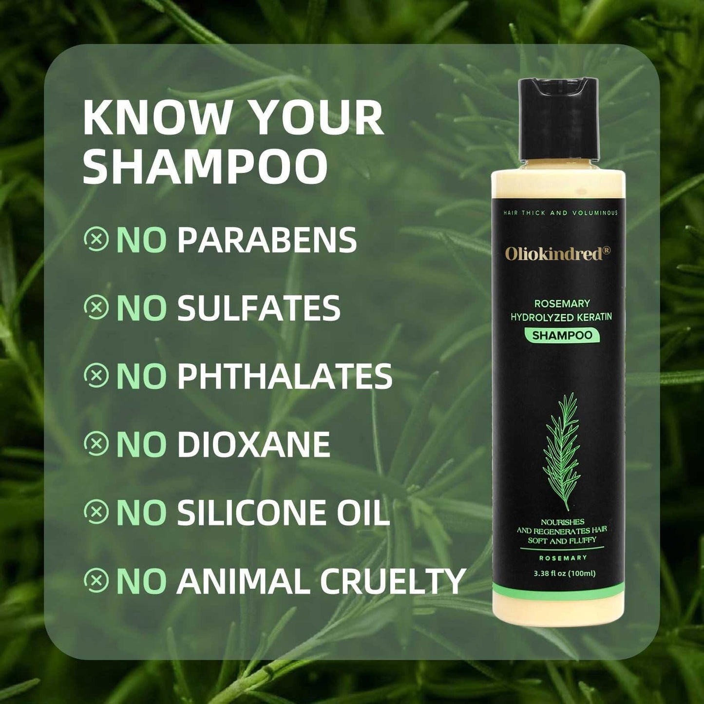 🔥LAST DAY 50% OFF - 🌿OLIOKINDRED® Organic Rosemary Hair Growth Shampoo