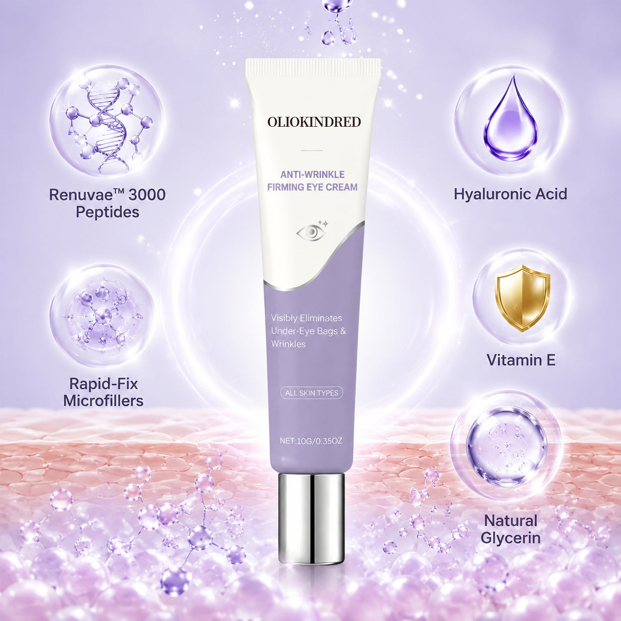 OLIOKINDRED™ Instant Face Temporary Tightener – Instant visible results in 30 seconds