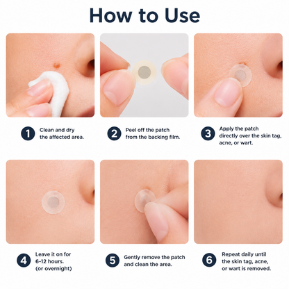 ✨OLIOKINDRED®2-in-1 Microneedle & Hydrocolloid Patch🍀| Removes Raised Moles, Acne, Flat Warts & Skin Tags | Helps Improve Wrinkles, Scars & Blemishes | Invisible Patches for Face & Body