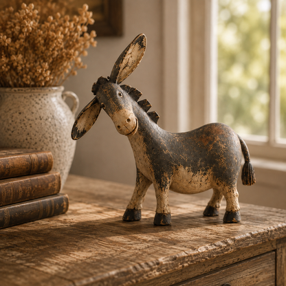 🫏 Special 50% OFF – Rustic Donkey Figurine for Farmhouse Decor