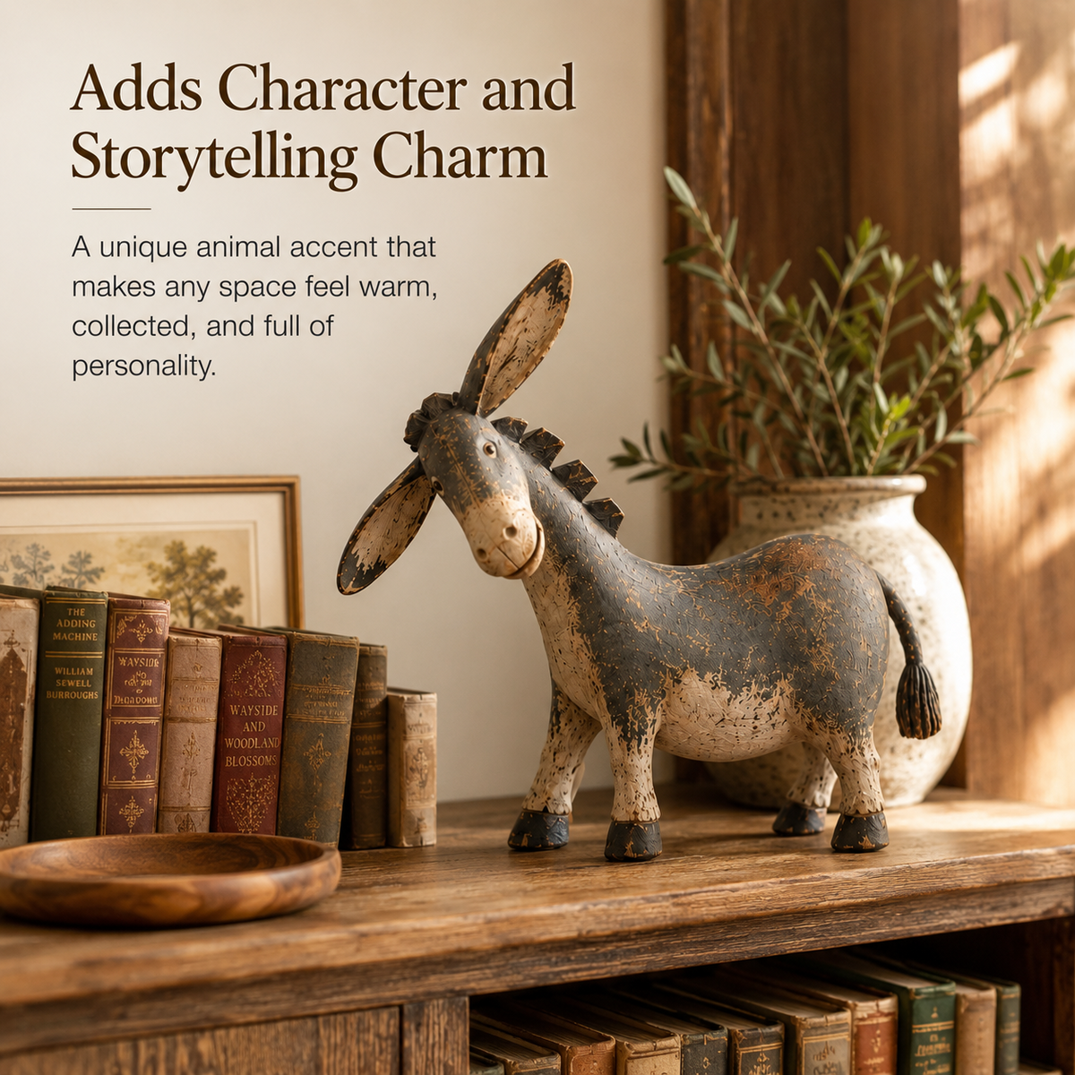 🫏 Special 50% OFF – Rustic Donkey Figurine for Farmhouse Decor