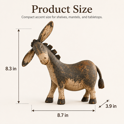 🫏 Special 50% OFF – Rustic Donkey Figurine for Farmhouse Decor