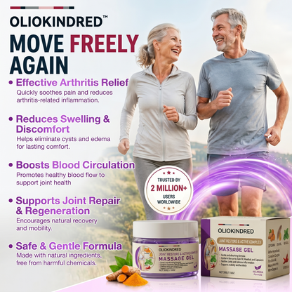 OLIOKINDRED™ Advanced Arthritis Relief Gel — AAOS-Approved Turmeric & Emu Oil for Joint & Muscle Comfort