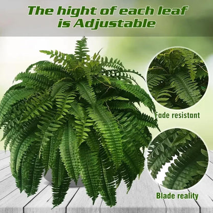🔥 On Sale Only Today 🌱 UV Resistant Ferns Artificial Plants Large for Planters, Office & Home Decor, Outdoor & Indoor