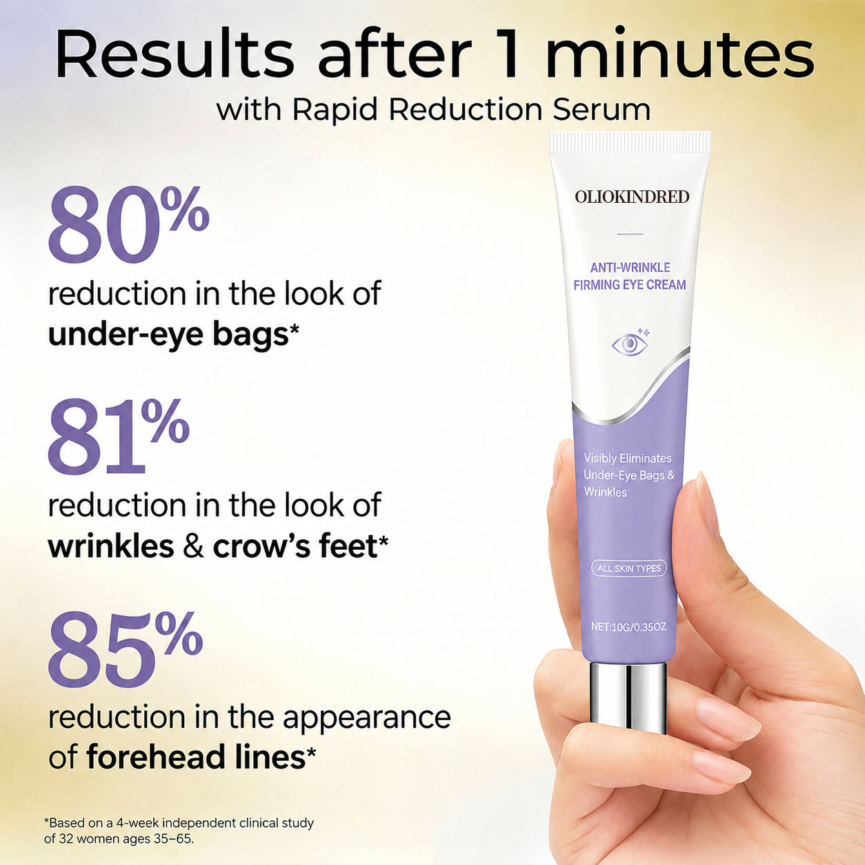 OLIOKINDRED™ Instant Face Temporary Tightener – Instant visible results in 30 seconds
