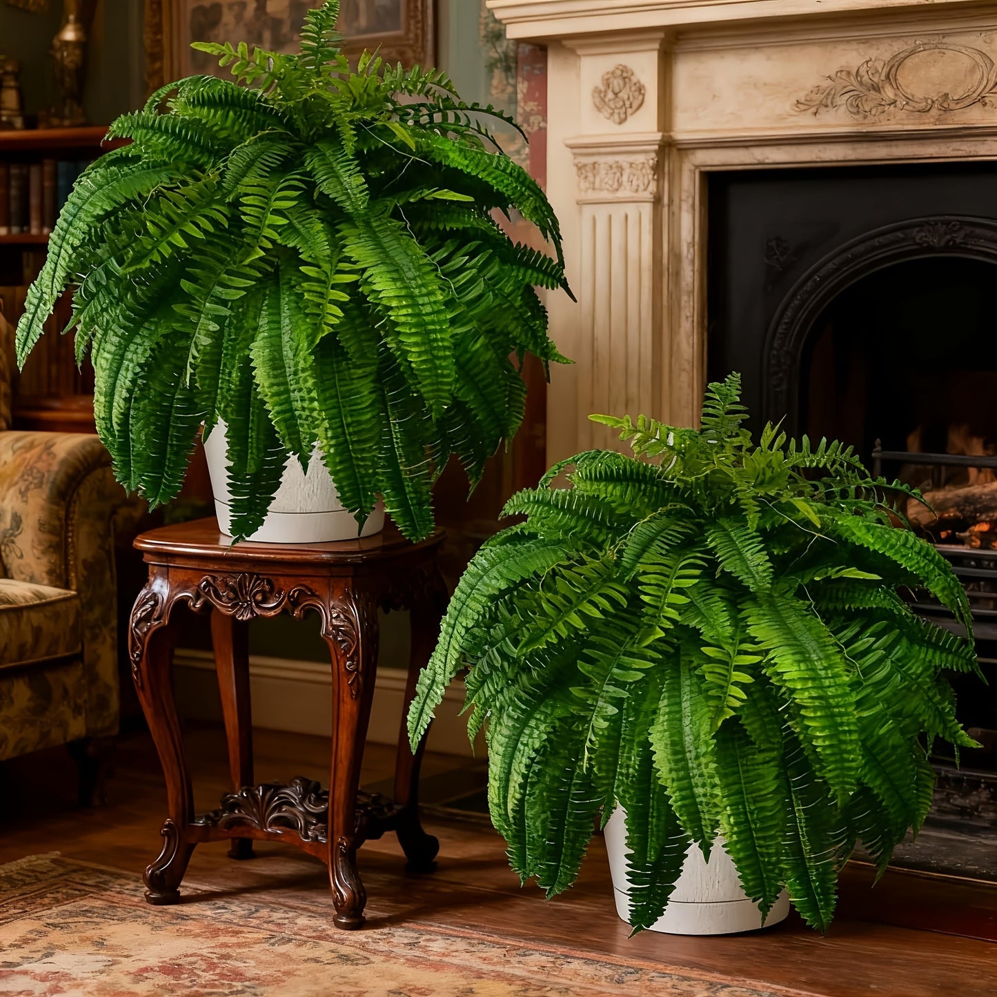 🔥 On Sale Only Today 🌱 UV Resistant Ferns Artificial Plants Large for Planters, Office & Home Decor, Outdoor & Indoor