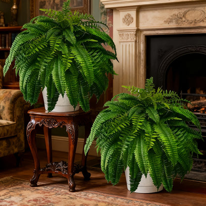 🔥 On Sale Only Today 🌱 UV Resistant Ferns Artificial Plants Large for Planters, Office & Home Decor, Outdoor & Indoor