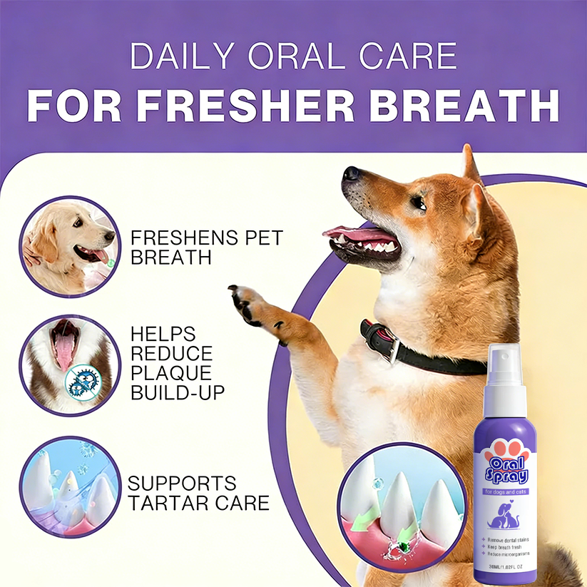 Oliokindred™ Pet Oral Spray ✅FDA Approved | Freshen Breath, Remove Tartar & Promote gum regeneration, stabilize teeth 🦷🦷