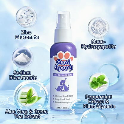 Oliokindred™ Pet Oral Spray ✅FDA Approved | Freshen Breath, Remove Tartar & Promote gum regeneration, stabilize teeth 🦷🦷