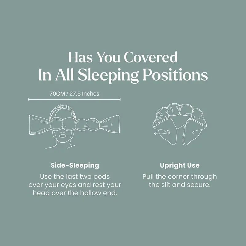 🔥The Weighted Blanket For Your Eyes, Calming Eyemask for Deep Sleep, Side-Sleeping Friendly, 100% Blackout, Patented Strap-Free Design