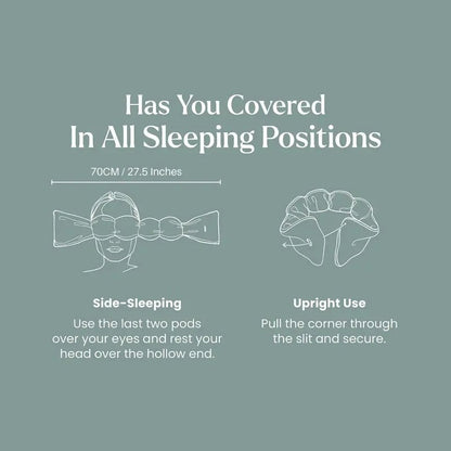 🔥The Weighted Blanket For Your Eyes, Calming Eyemask for Deep Sleep, Side-Sleeping Friendly, 100% Blackout, Patented Strap-Free Design
