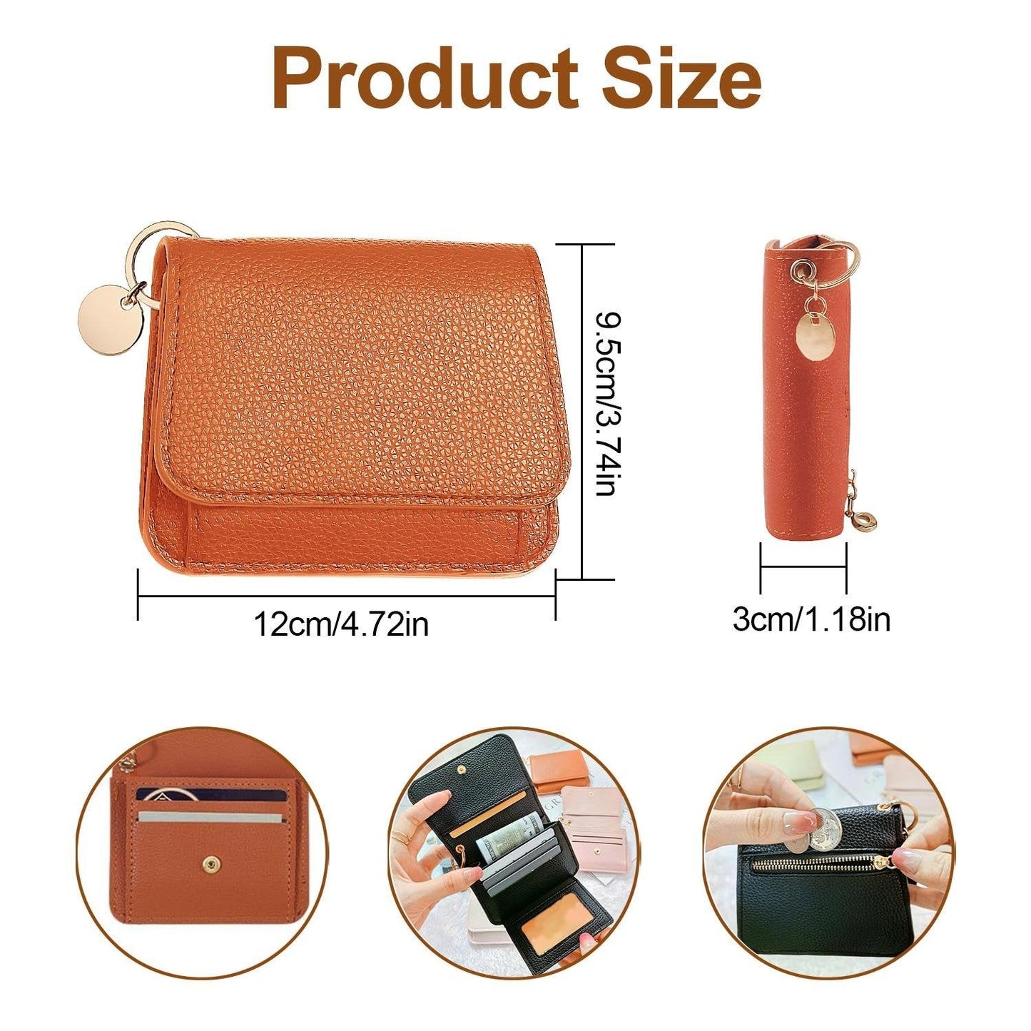 💖Hot 78% OFF🌹RFID Short Wallets for Women – Fashionable Card Holder with Key Ring & Coin Purse