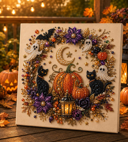 🔥👻 Halloween Pearl Art DIY Kit – Turn Tiny Pearls into Spooky-Cute Magic