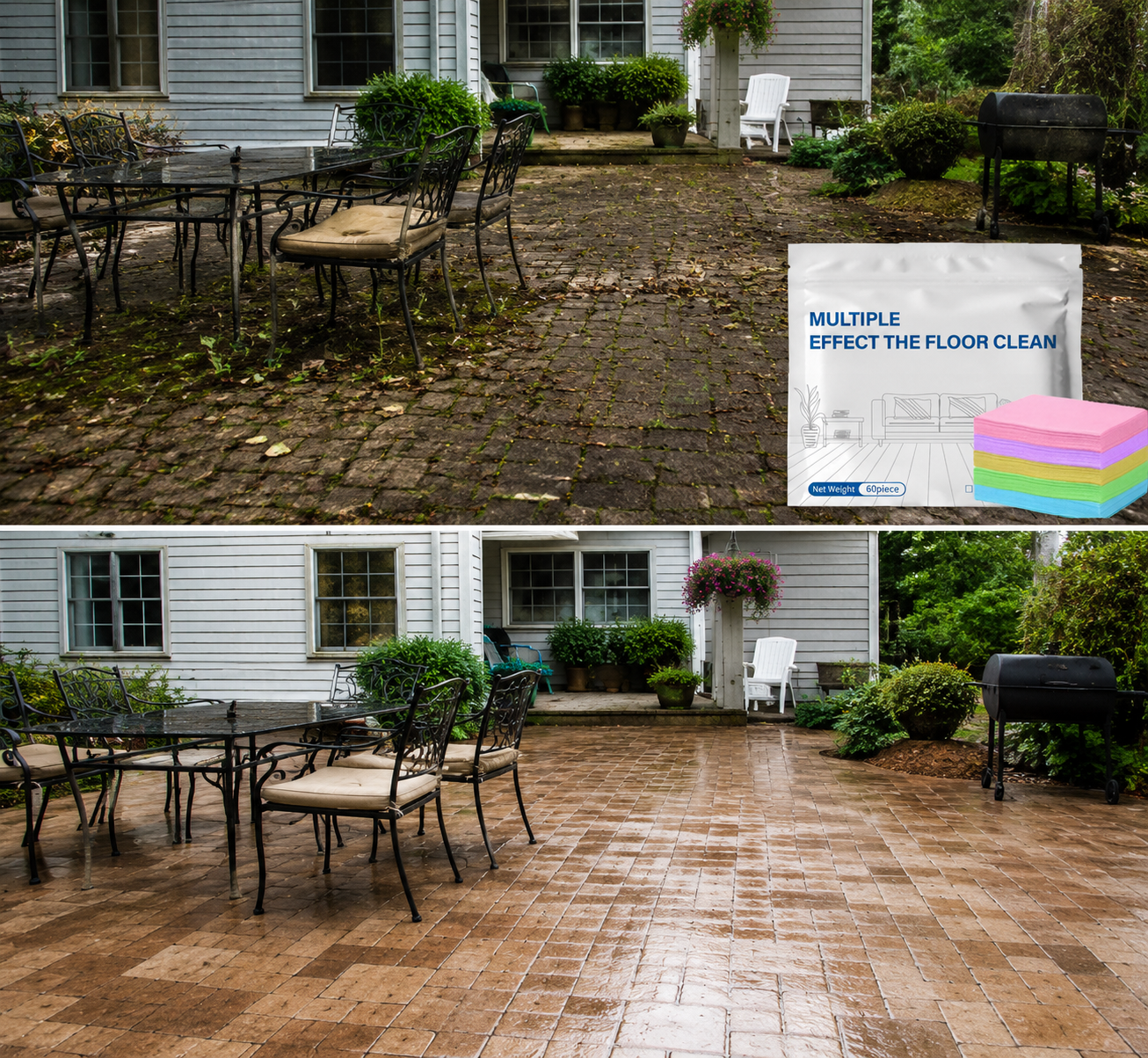 60-Pieces Multi-Effect Floor Cleaning Sheets