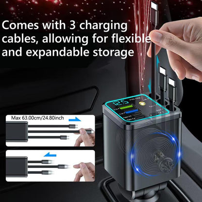 🔌7-in-1 Retractable Car Charger