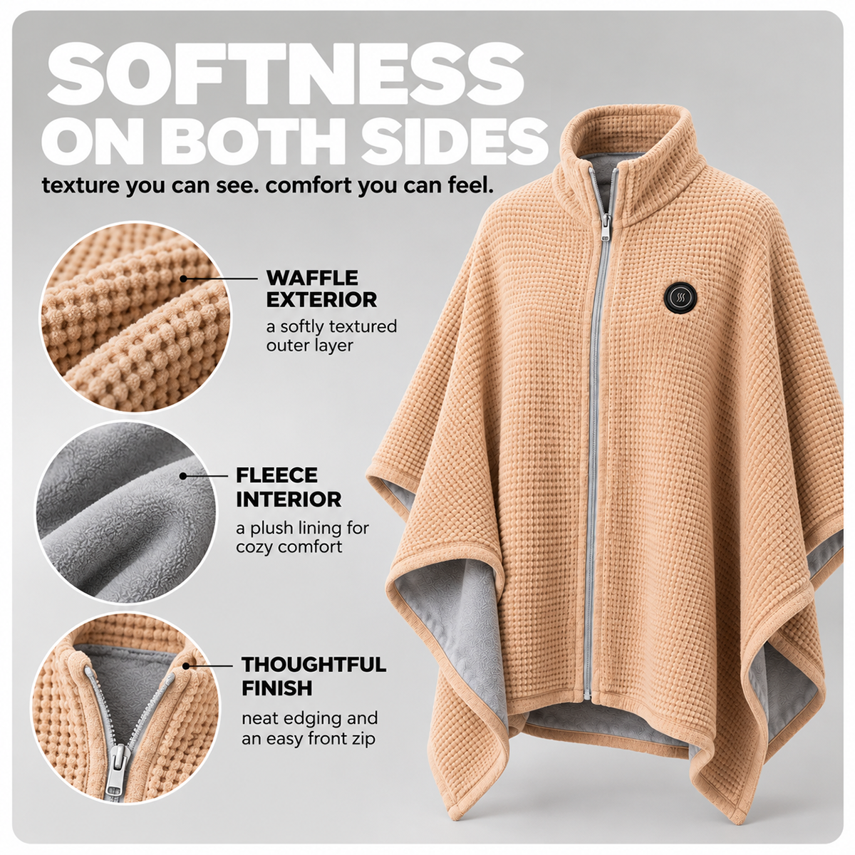 Wearable Heated Blanket Shawl | Portable USB-Powered Warmth for Home, Work & Outdoors