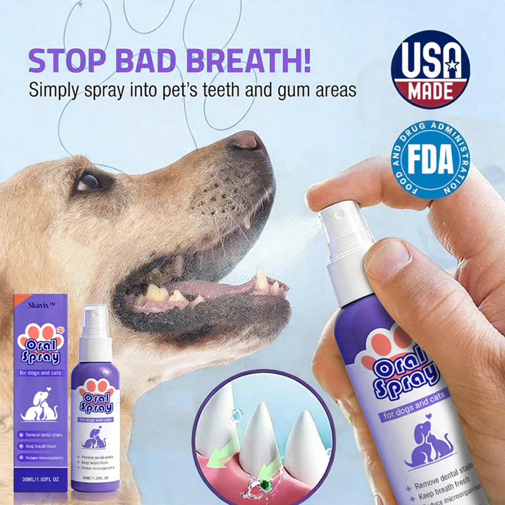 Oliokindred™ Pet Oral Spray ✅FDA Approved | Freshen Breath, Remove Tartar & Promote gum regeneration, stabilize teeth 🦷🦷