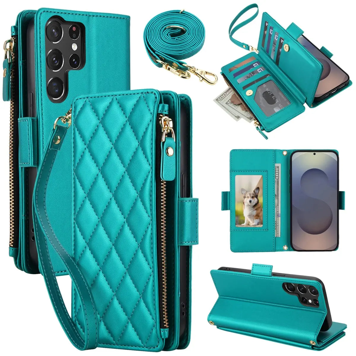 HISTORYOO 9-Card Wallet Case for Samsung Galaxy