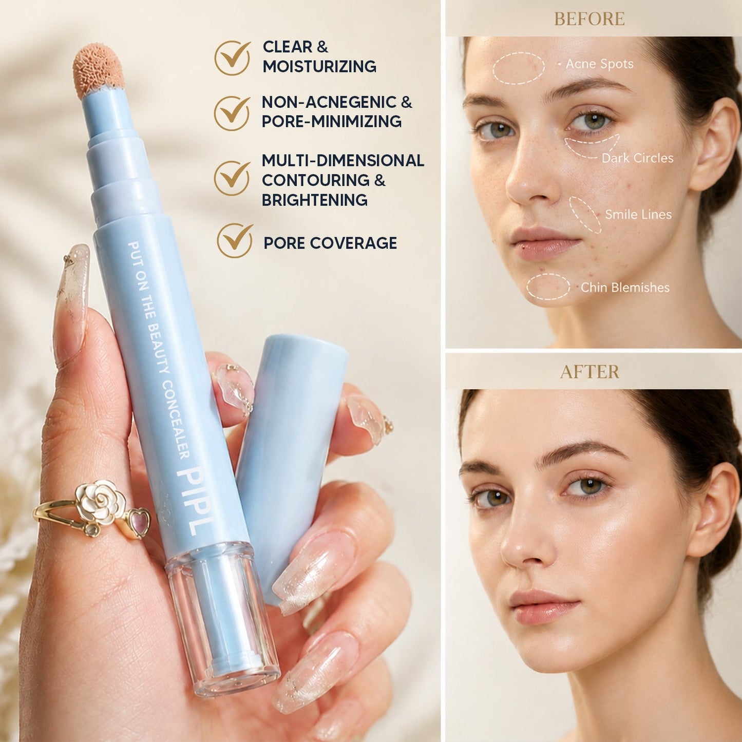 💝 TODAY ONLY — 80% OFF 💝Concealer Pen – Brightening, Correcting & Long-Lasting