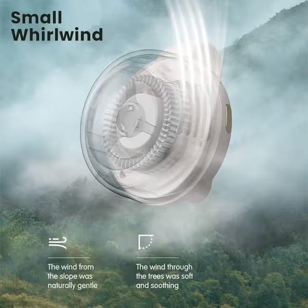 Mini Bladeless Fan | Portable Cooling for Travel, Work & Outdoors