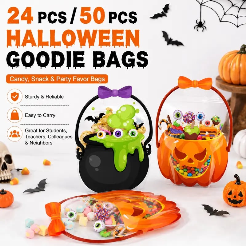 ✨ Halloween Plastic Goodie Bags🎃