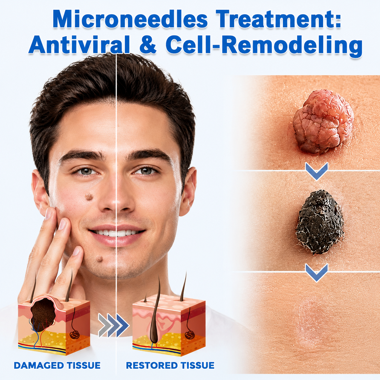 ✨OLIOKINDRED®2-in-1 Microneedle & Hydrocolloid Patch🍀| Removes Raised Moles, Acne, Flat Warts & Skin Tags | Helps Improve Wrinkles, Scars & Blemishes | Invisible Patches for Face & Body