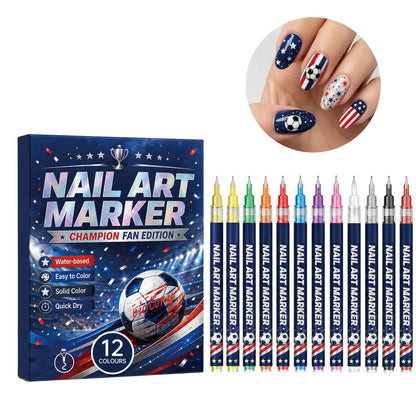 OLIOKINDRED™12-color fan-themed nail art brushes