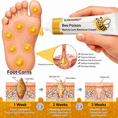 👨‍⚕️OLIOKINDRED™Bee Poison Wart & Corn Remover Cream⚡