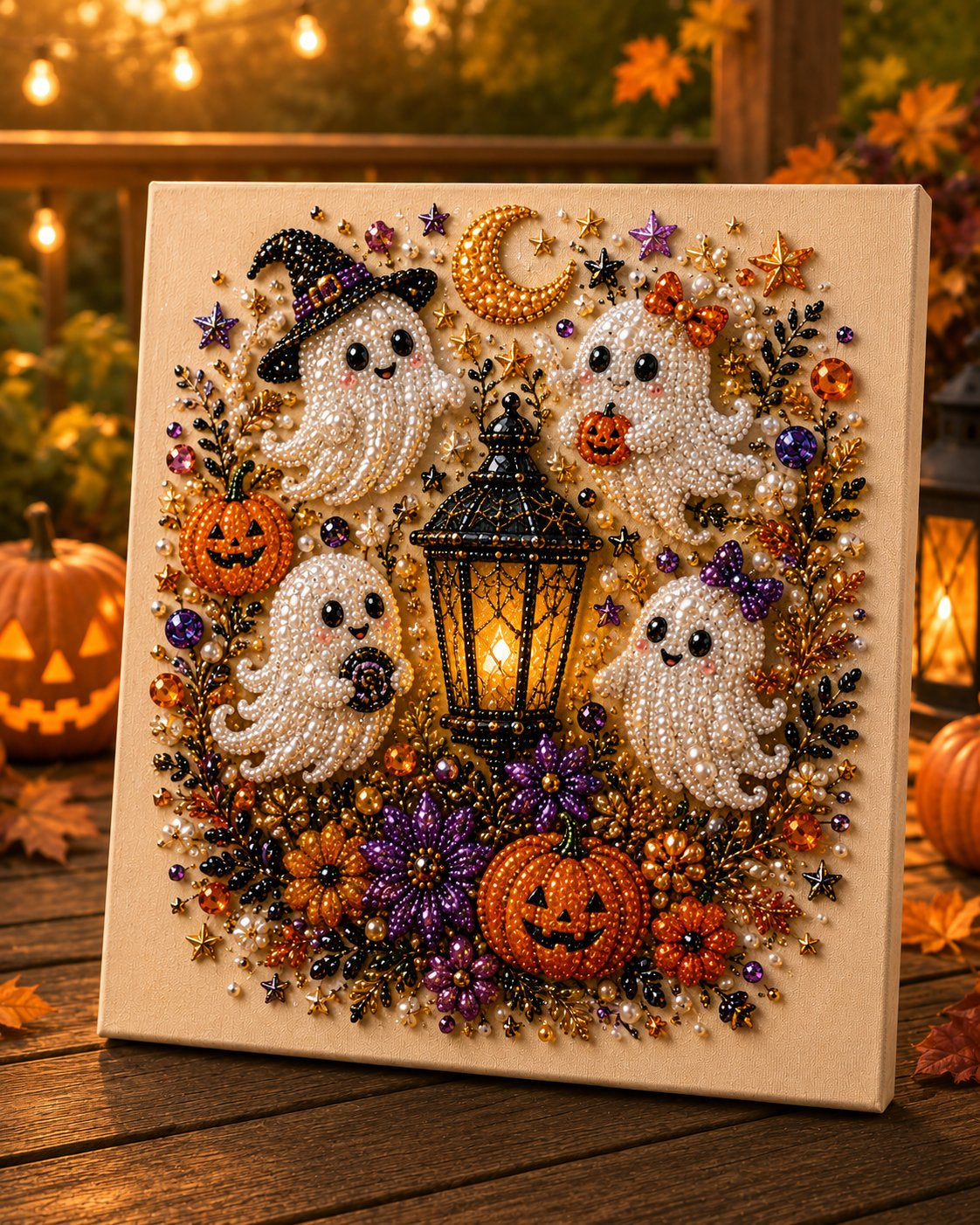 🔥👻 Halloween Pearl Art DIY Kit – Turn Tiny Pearls into Spooky-Cute Magic