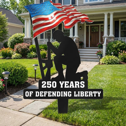 🔥FATHER’S DAY SALE 30% Off-250 Years of Defending Liberty Metal Garden Stake （BUY 2 FREE SHIPPING)
