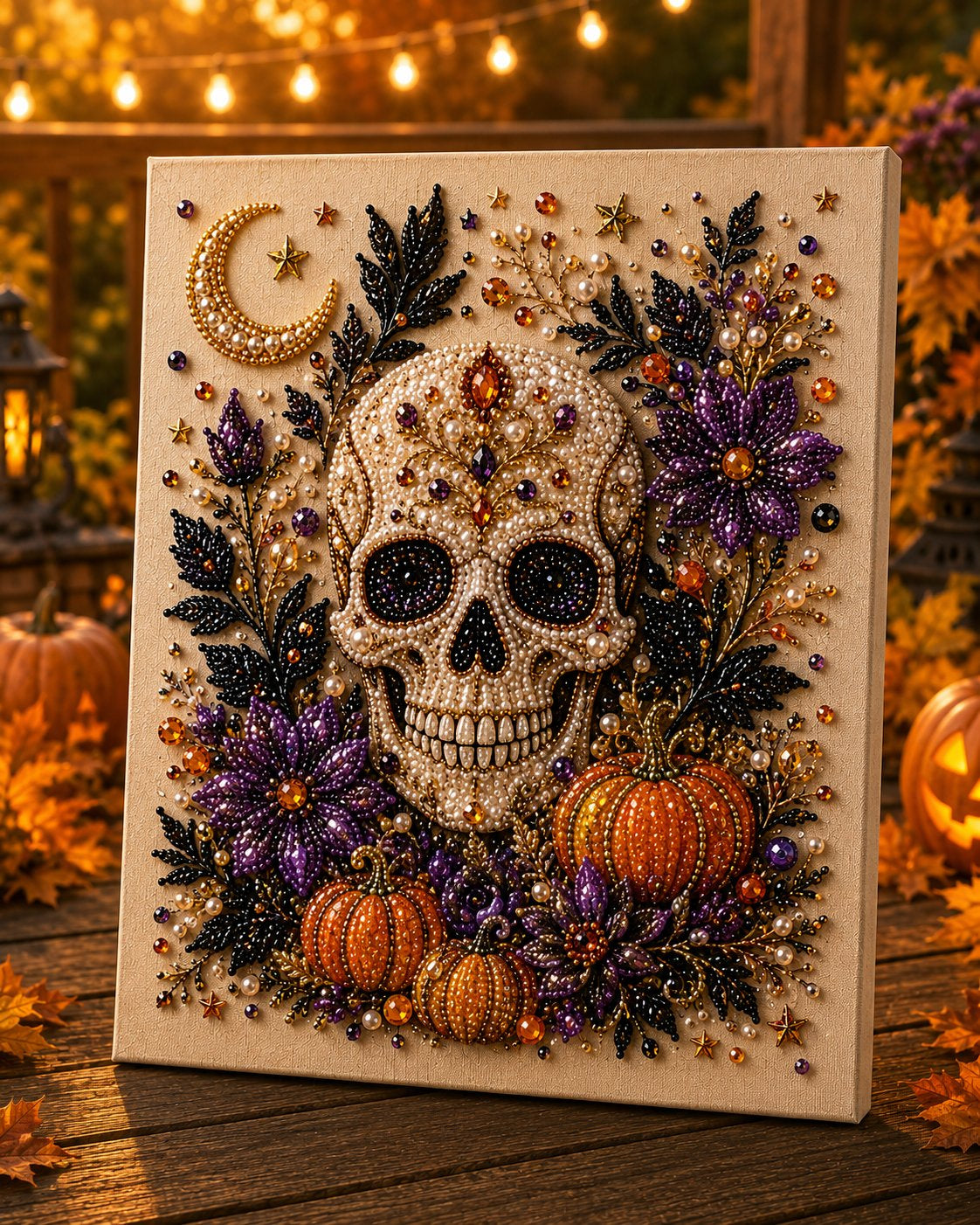 🔥👻 Halloween Pearl Art DIY Kit – Turn Tiny Pearls into Spooky-Cute Magic