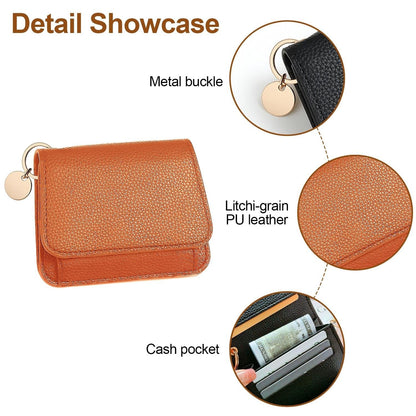 💖Hot 78% OFF🌹RFID Short Wallets for Women – Fashionable Card Holder with Key Ring & Coin Purse
