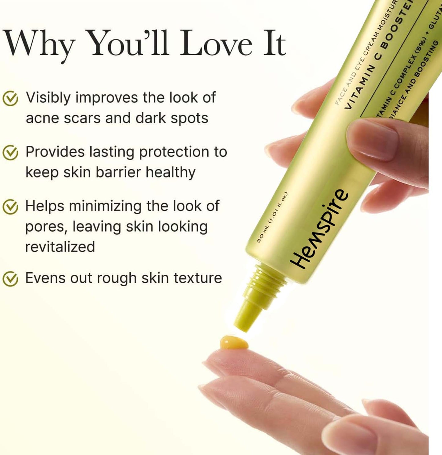 Hemspire Vitamin C Booster Shot Serum with Glutathione,Niacinamide and Vitamin E