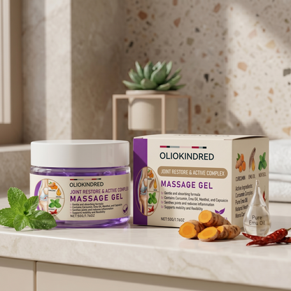 OLIOKINDRED™ Advanced Arthritis Relief Gel — AAOS-Approved Turmeric & Emu Oil for Joint & Muscle Comfort