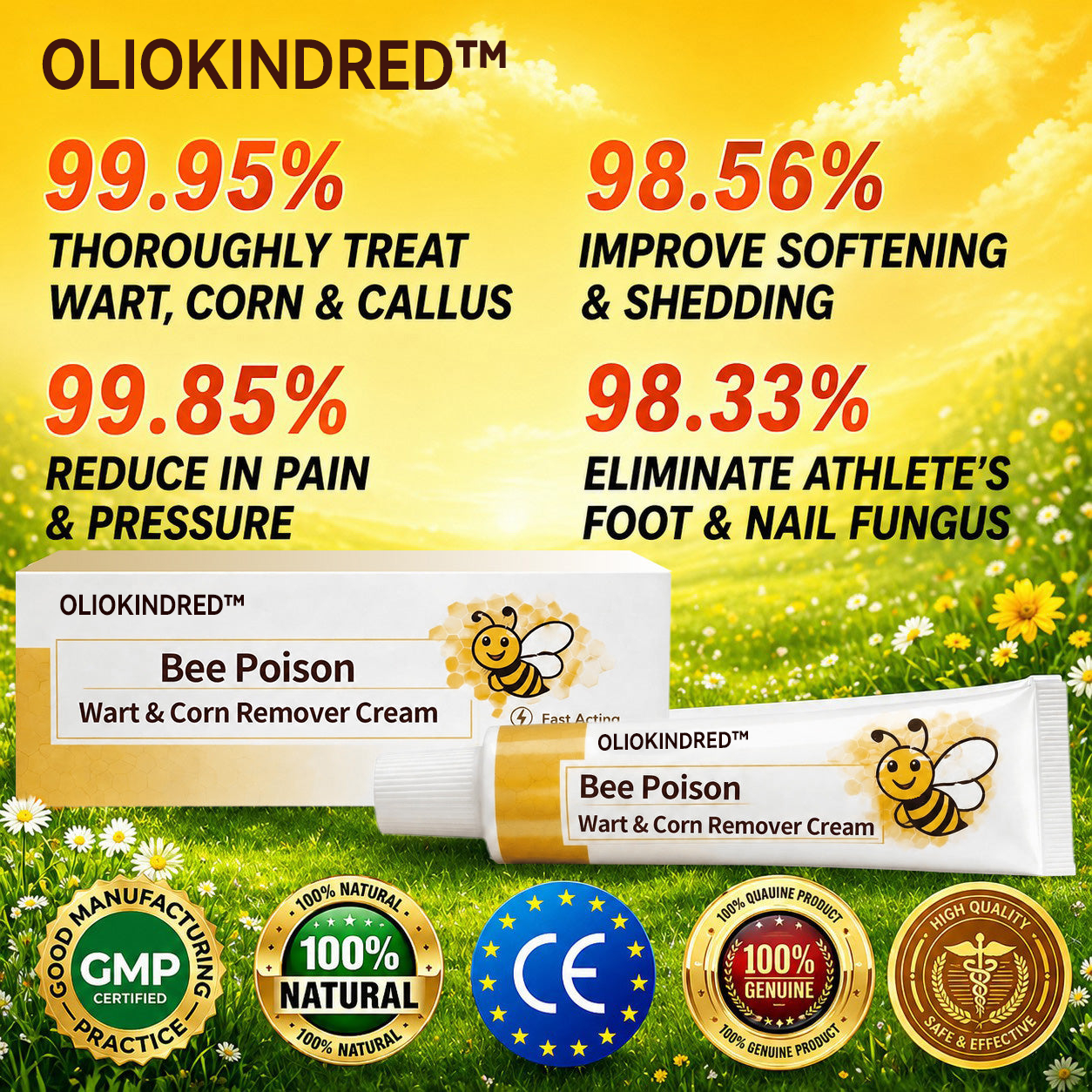 👨‍⚕️OLIOKINDRED™Bee Poison Wart & Corn Remover Cream⚡