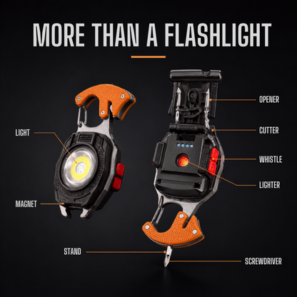 💡 8-in-1 Multifunctional Keychain Flashlight 🔦