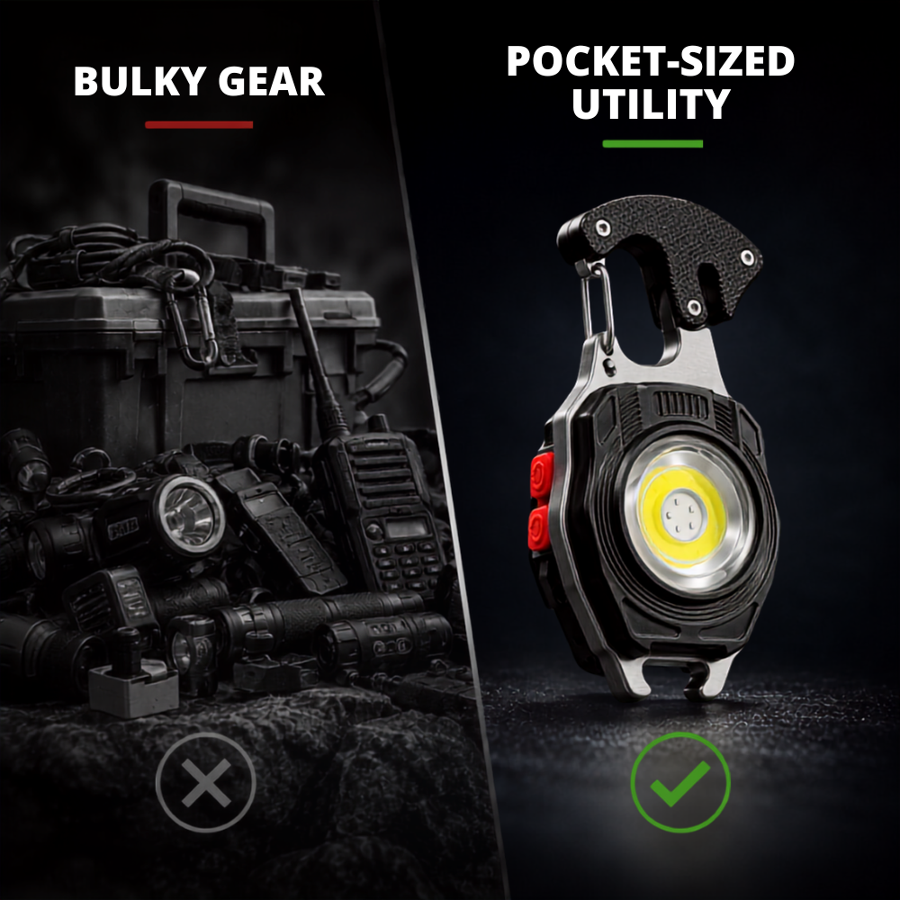 💡 8-in-1 Multifunctional Keychain Flashlight 🔦