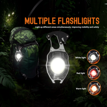 💡 8-in-1 Multifunctional Keychain Flashlight 🔦