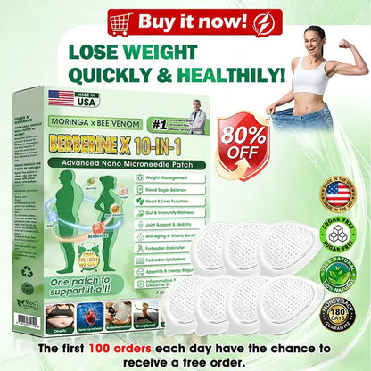 🧑‍⚕️🩺 Moringa · Berberine × 𝟏𝟎-𝐢𝐧-𝟏 𝐀𝐝𝐯𝐚𝐧𝐜𝐞𝐝 𝐍𝐚𝐧𝐨 𝐌𝐢𝐜𝐫𝐨𝐧𝐞𝐞𝐝𝐥𝐞 𝐏𝐚𝐭𝐜𝐡 — 𝐎𝐧𝐜𝐞 𝐃𝐚𝐢𝐥𝐲, 𝐕𝐢𝐬𝐢𝐛𝐥𝐞 𝐑𝐞𝐬𝐮𝐥𝐭𝐬 𝐢𝐧 𝟕 𝐃𝐚𝐲𝐬