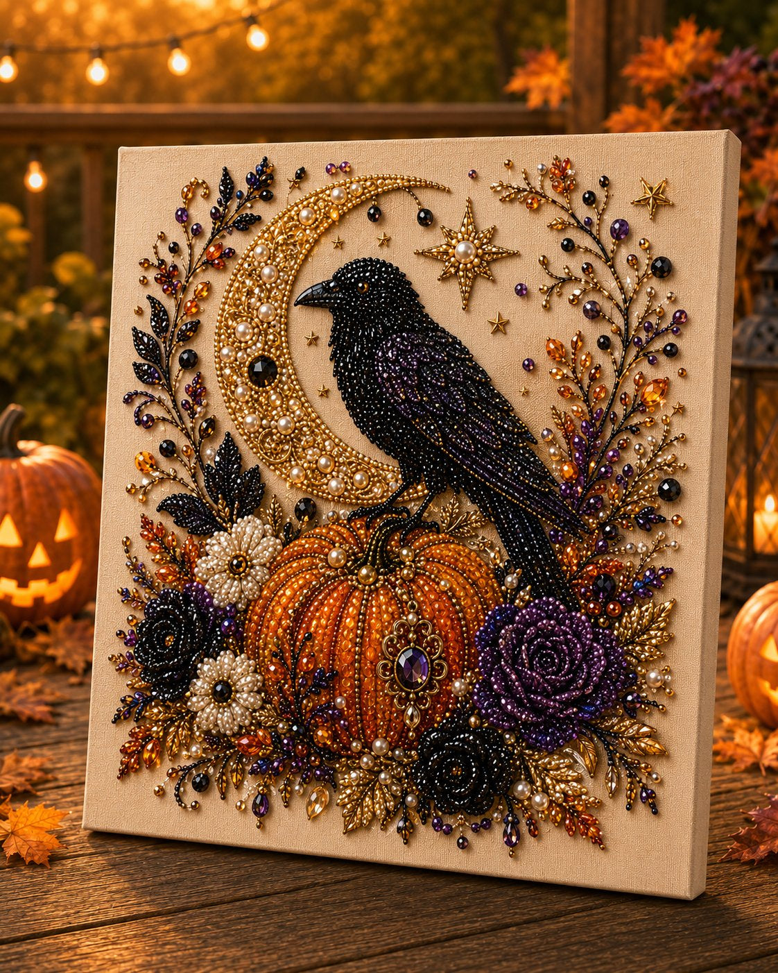 🔥👻 Halloween Pearl Art DIY Kit – Turn Tiny Pearls into Spooky-Cute Magic