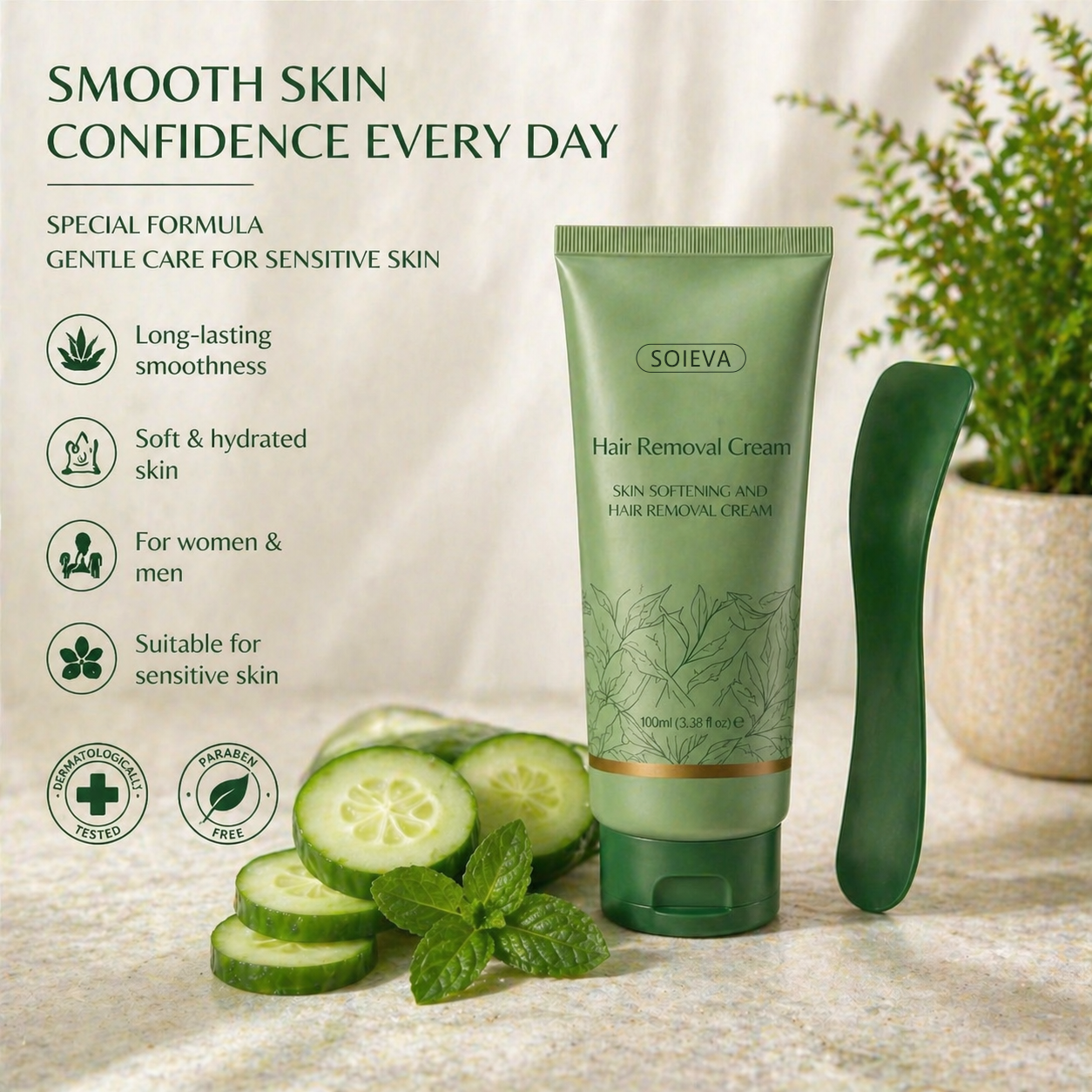 OLIOKINDRED™ Hair Removal Cream for All Women & Men