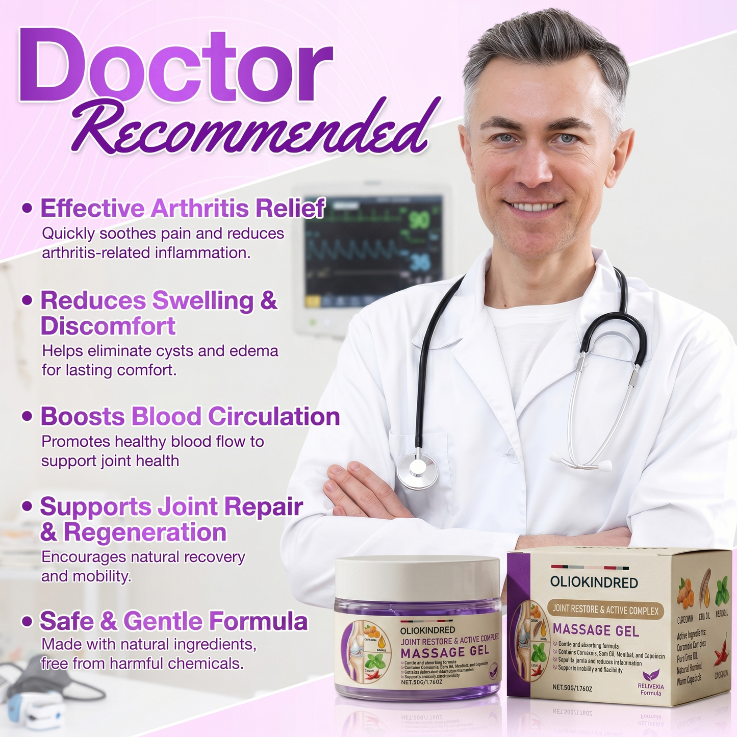 OLIOKINDRED™ Advanced Arthritis Relief Gel — AAOS-Approved Turmeric & Emu Oil for Joint & Muscle Comfort