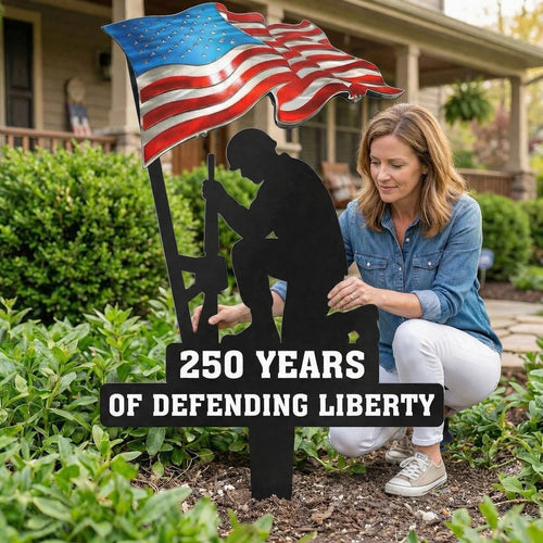 🔥FATHER’S DAY SALE 30% Off-250 Years of Defending Liberty Metal Garden Stake （BUY 2 FREE SHIPPING)