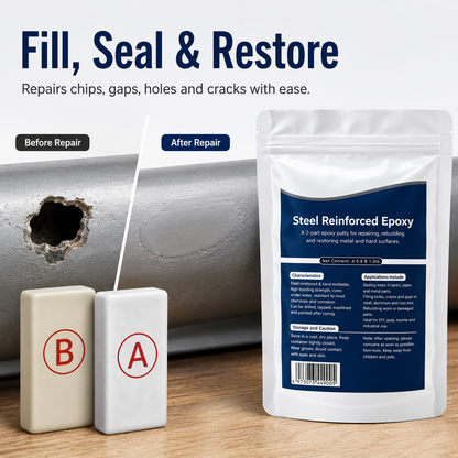 💥SAVE 69% NOW🏠Steel Reinforced Epoxy Repair Putty — Universal Glue for Metal, Wood, Plastic
